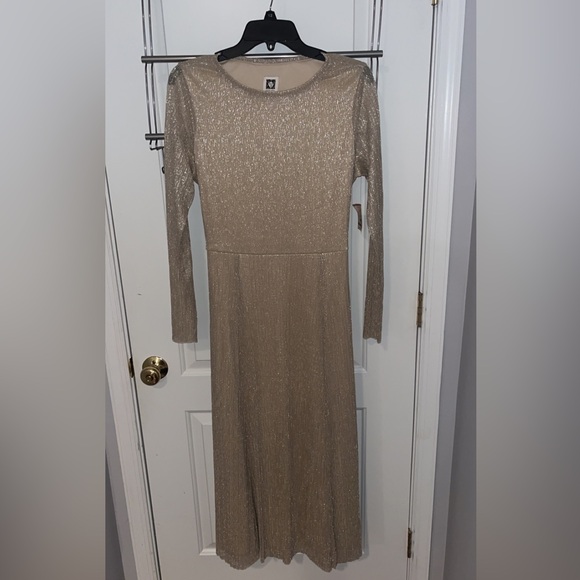 NWT Anne Klein Belted Gold Dress✨ - Picture 7 of 7